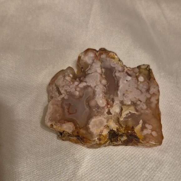 Raw Cut Polished Cherry Blossum Agate Stone Slab - Picture 1 of 9